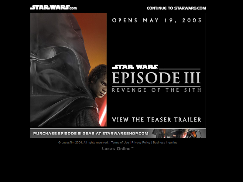 StarWars.com, 2004-11-11 design